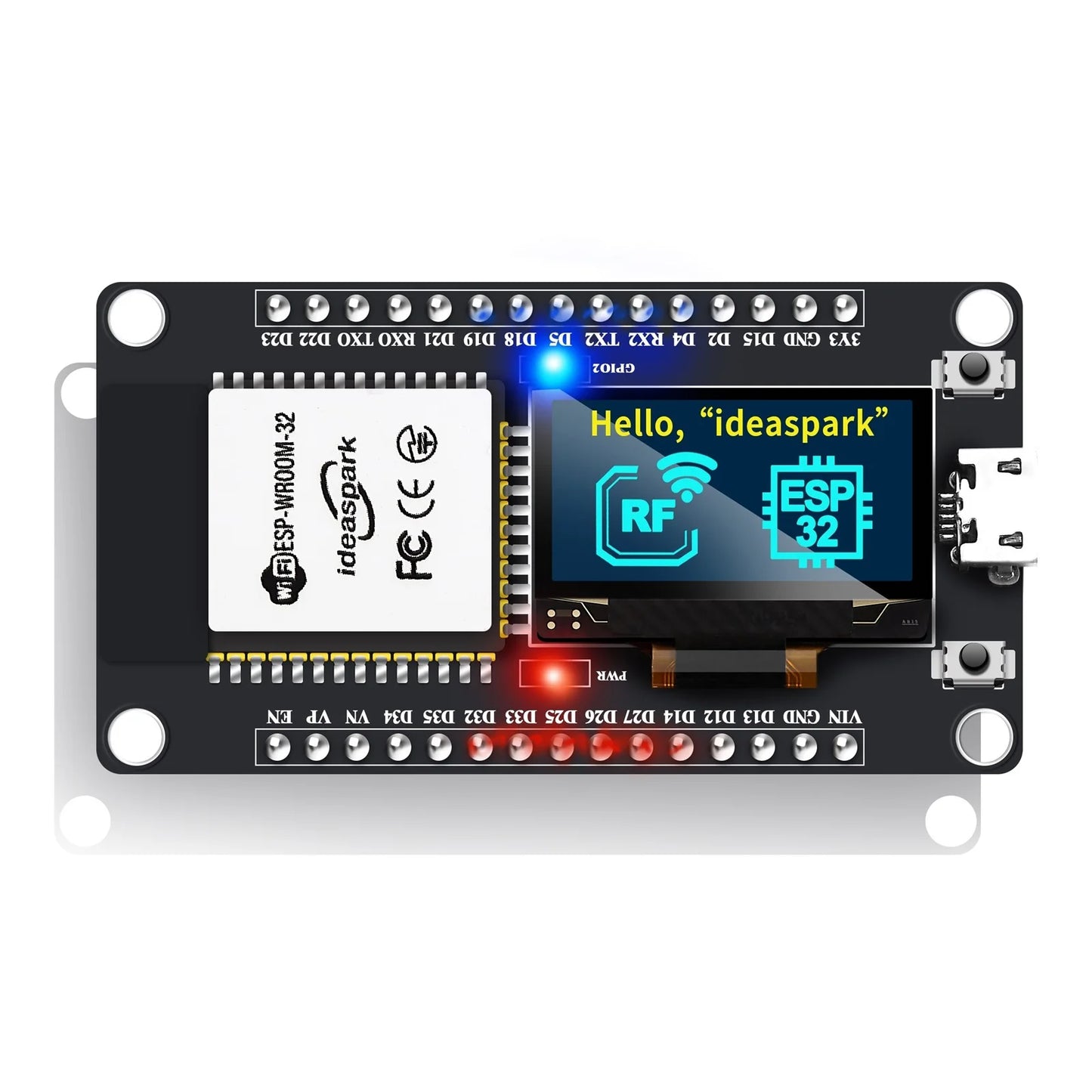 ESP32 Development Board with OLED Display and WiFi/Bluetooth